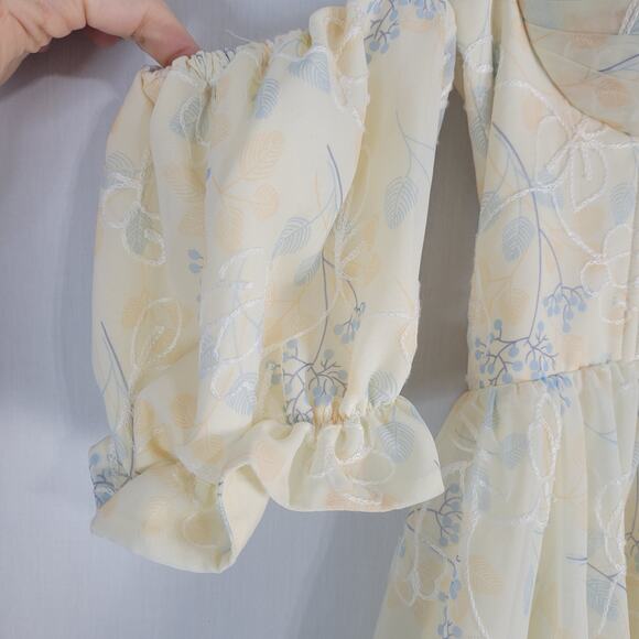 Adeirlina Summer in Tuscany Mini Dress size XS floral coquette milkmaid fairy - Picture 7 of 11